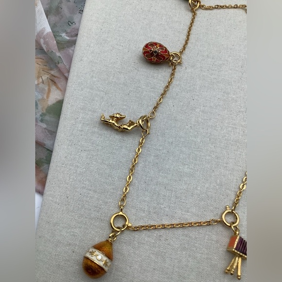 Joan Rivers Gold And  Multicolor Charms Egg Charms Lot Of 8 - Picture 5 of 5